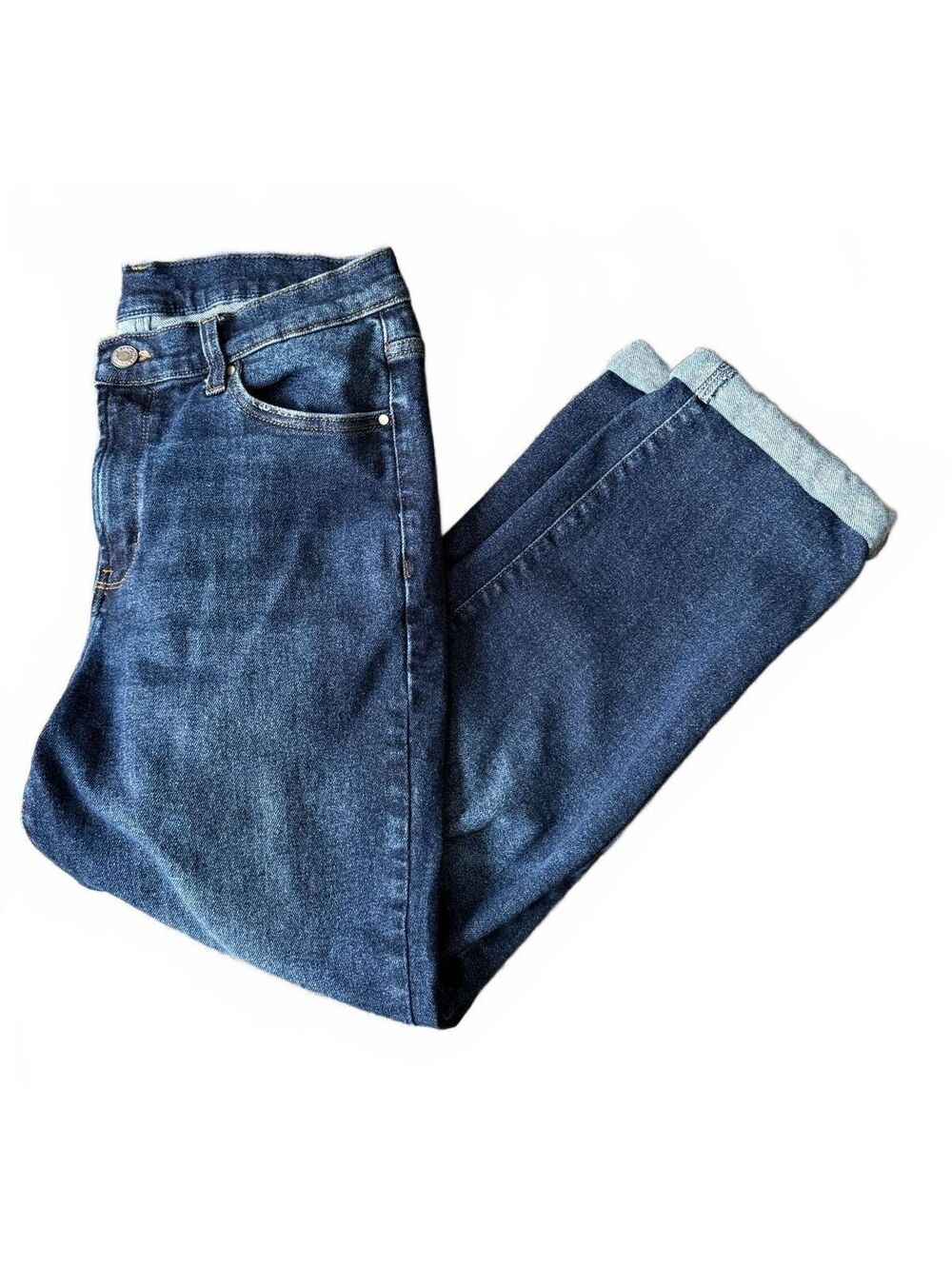 Grace & Lace Women's Denim Cuffed Jeans Size 12 Cropped Streetwear Urban City